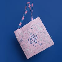 Image 1 of Pink & blue - Cool Dogs of DC Tote bag 
