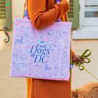 Image 4 of Pink & blue - Cool Dogs of DC Tote bag 