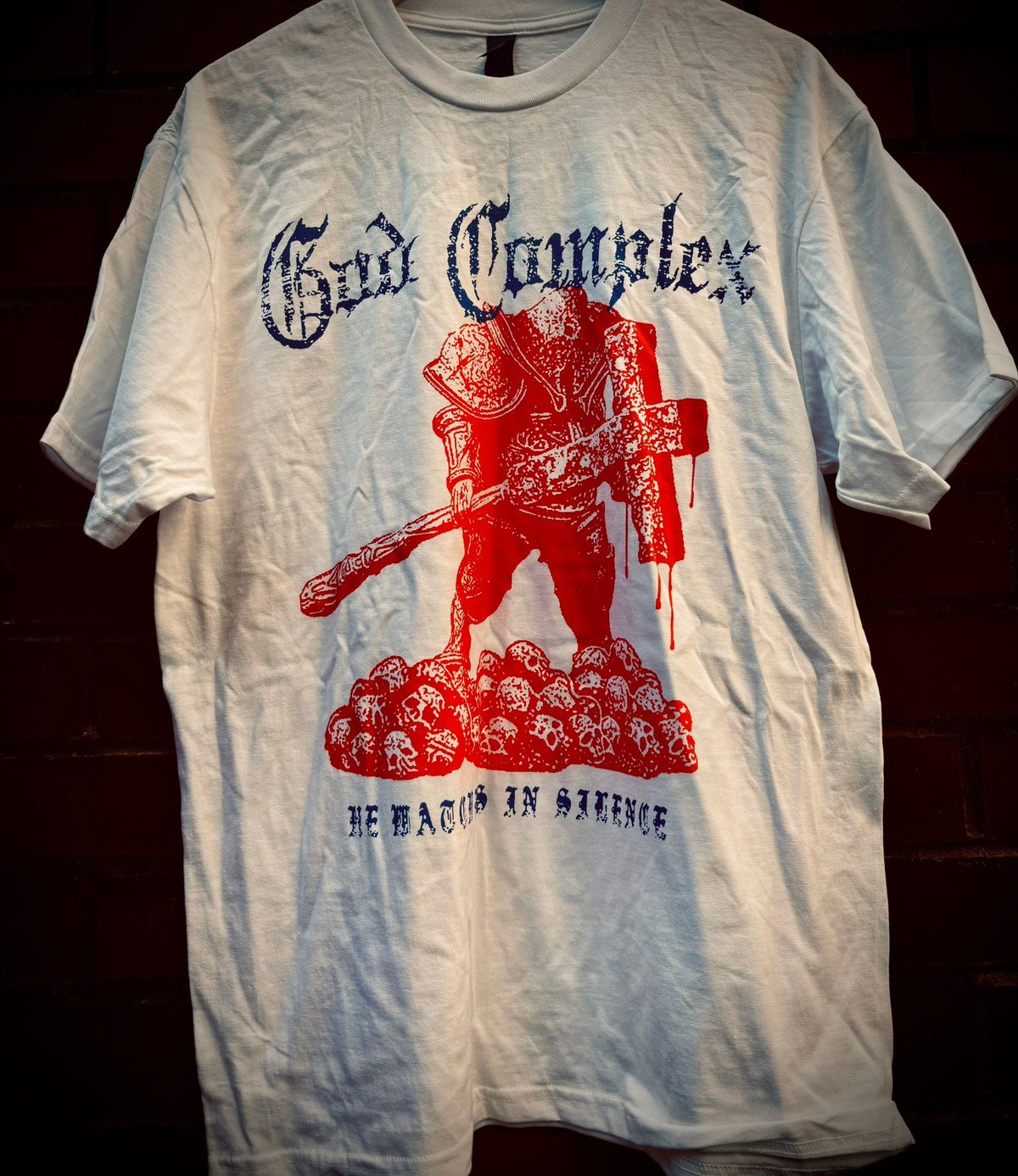 Image of White 'He Watches in Silence' T-Shirt