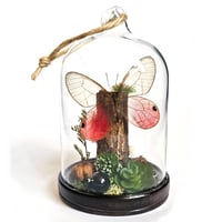 Image 1 of Blushing Phantom Butterfly Mini Woodland Hanging Dome
