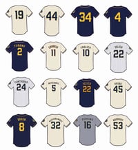 Brewers Jersey Stickers