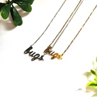 Image 3 of 'bugs' Cursive Text Steel Necklace