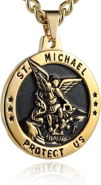 Image 3 of 👑The Armored Kingdom Saint Michael Divine Protector Pendant Necklace-Meaningful Gift Jewelry