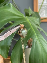 Image 5 of Gold Labradorite Heart Crystal Necklace