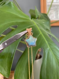Image 3 of Gold Labradorite Star Crystal Necklace