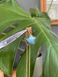 Image 2 of Gold Labradorite Star Crystal Necklace