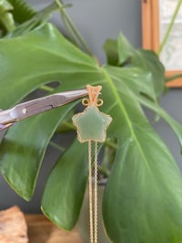 Image 3 of Gold Green Aventurine Star Crystal Necklace