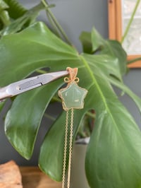 Image 4 of Gold Green Aventurine Star Crystal Necklace
