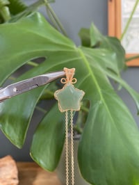 Image 1 of Gold Green Aventurine Star Crystal Necklace