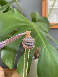 Image 2 of Gold Druzy Agate Sphere Crystal Necklace 