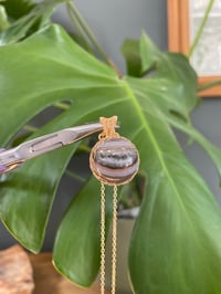 Image 6 of Gold Druzy Agate Sphere Crystal Necklace 