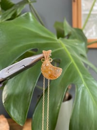 Image 1 of Golden Healer Moon Crystal Necklace 