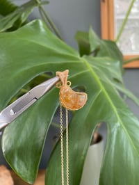 Image 3 of Golden Healer Moon Crystal Necklace 