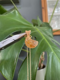Image 5 of Golden Healer Moon Crystal Necklace 