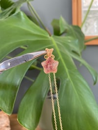 Image 1 of Gold Fire Quartz Star Crystal Necklace 