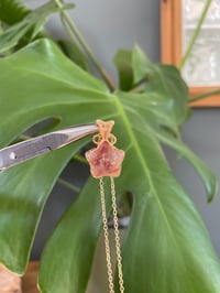 Image 2 of Gold Fire Quartz Star Crystal Necklace 