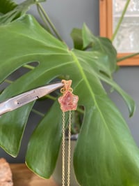 Image 3 of Gold Fire Quartz Star Crystal Necklace 