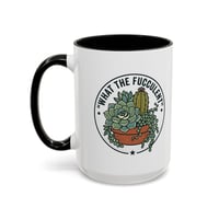 Image 6 of Resilient Cactus Accent Coffee Mug – Black Handle & Rim, 11/15oz