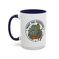 Image 7 of Resilient Cactus Accent Coffee Mug – Black Handle & Rim, 11/15oz