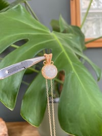 Image 4 of Gold Moonstone Sphere Crystal Necklace