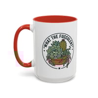 Image 9 of Resilient Cactus Accent Coffee Mug – Black Handle & Rim, 11/15oz