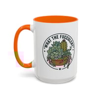 Image 14 of Resilient Cactus Accent Coffee Mug – Black Handle & Rim, 11/15oz