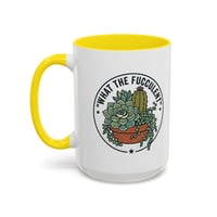 Image 15 of Resilient Cactus Accent Coffee Mug – Black Handle & Rim, 11/15oz