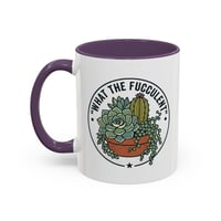 Image 16 of Resilient Cactus Accent Coffee Mug – Black Handle & Rim, 11/15oz