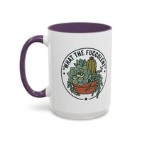 Image 17 of Resilient Cactus Accent Coffee Mug – Black Handle & Rim, 11/15oz