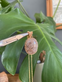 Image 4 of Gold Thousand Layer Garden Quartz Crystal Necklace