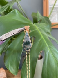Image 6 of Gold Moss Agate Kite Crystal Necklace