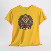 Image 5 of Day of the Dead Virgin Mary Cat T-Shirt — Día de los Muertos Religious Cat Tee