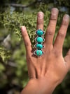Large Row turquoise ring 