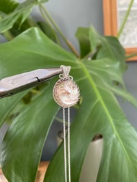 Image 2 of Silver Mother Of Pearl Coin Crystal Necklace