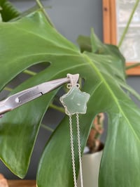 Image 2 of Silver Green Aventurine Star Crystal Necklace 