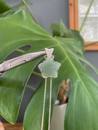 Image 3 of Silver Green Aventurine Star Crystal Necklace 
