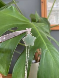 Image 4 of Silver Green Aventurine Star Crystal Necklace 