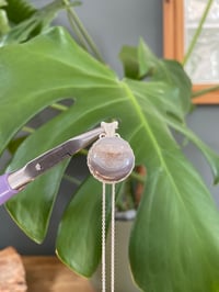 Image 4 of Silver Druzy Agate Sphere Crystal Necklace