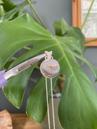Image 3 of Silver Druzy Agate Sphere Crystal Necklace