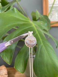 Image 5 of Silver Druzy Agate Sphere Crystal Necklace