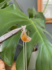 Image 1 of Silver Golden Healer Crystal Necklace 