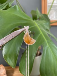 Image 2 of Silver Golden Healer Crystal Necklace 