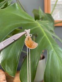 Image 5 of Silver Golden Healer Crystal Necklace 