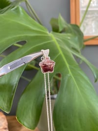 Image 1 of Silver Fire Quartz Star Crystal Necklace 