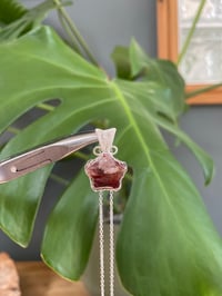 Image 2 of Silver Fire Quartz Star Crystal Necklace 