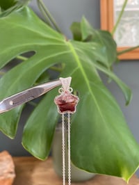 Image 4 of Silver Fire Quartz Star Crystal Necklace 