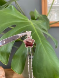 Image 3 of Silver Fire Quartz Star Crystal Necklace 