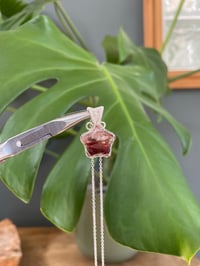 Image 5 of Silver Fire Quartz Star Crystal Necklace 