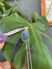 Image 5 of Silver Labradorite Oval Crystal Necklace