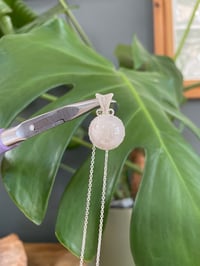 Image 6 of Silver Moonstone Sphere Crystal Necklace 2